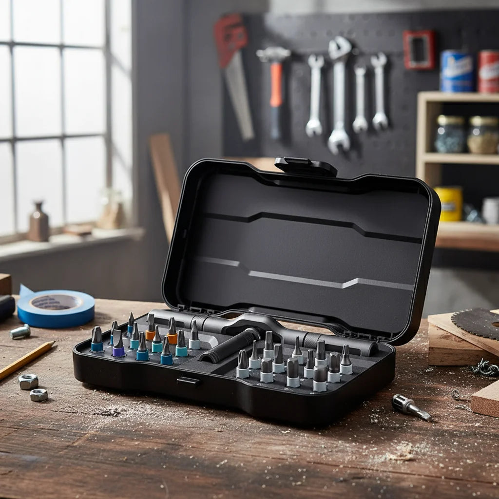 24-in-1 Precision Screwdriver & Ratchet Set – Magnetic Tips for DIY & Home Repairs