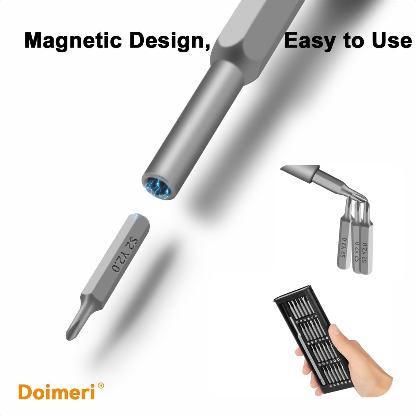 24-In-1 Small Precision Screwdriver Set, Made of Premium S2 Steel, Professional Mini Magnetic Repair Tool Kit by